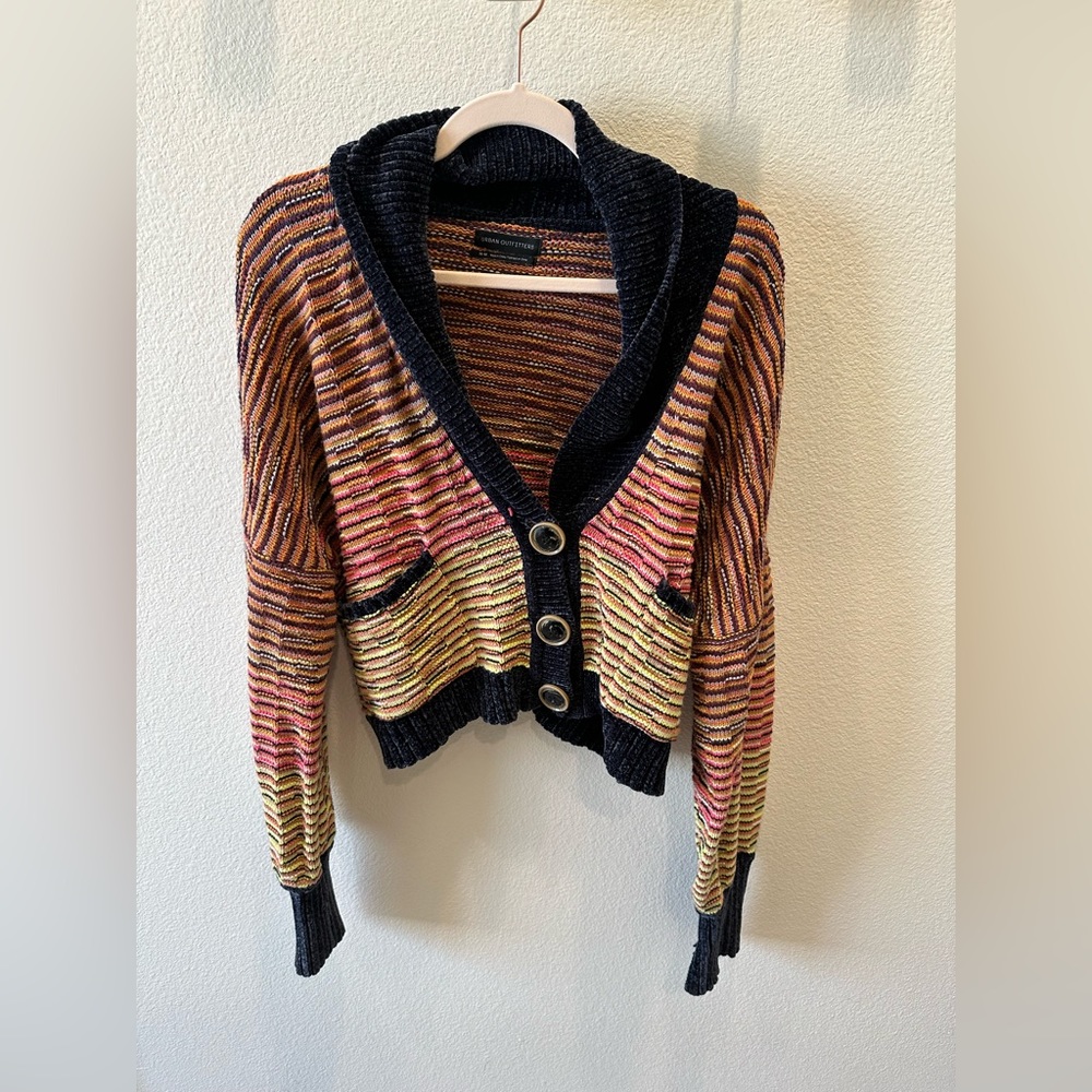 Urban Outfitters Cropped Multi-Colored Sweater